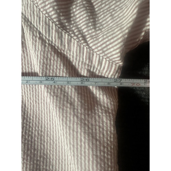 LL Bean Button Up Shirt Seersucker Colorful Light Pink Mens  XXL - Picture 4 of 6
